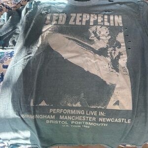 Led Zeppelin Distressed Blue Graphic Tee